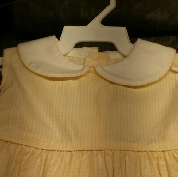 Vintage Betti Terell by Johnston Yellow Checked Multi Color Flower Dress 12mon. - Picture 3 of 7